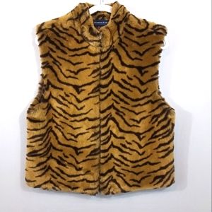Preston & York Vest- Luxury Tiger Faux Fur - Size M